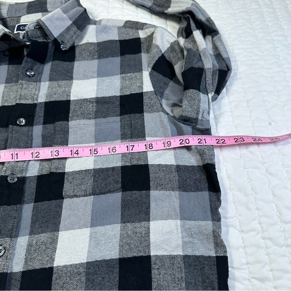 Club Room Men’s Buffalo Buttom Down Flannel Shirt Color Gray - Picture 5 of 12